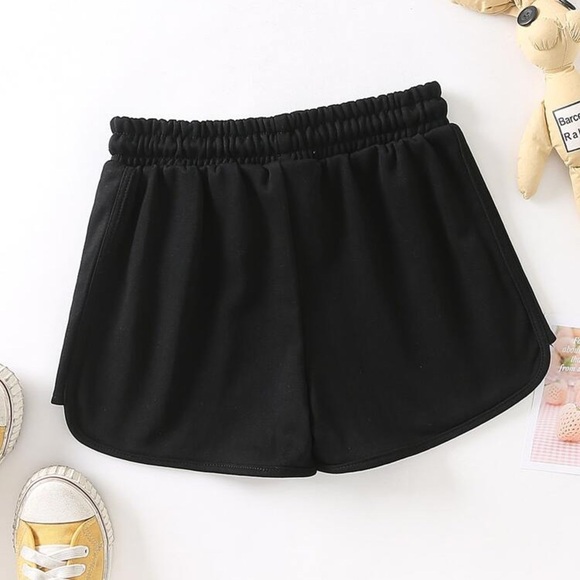 Solid Drawstring Track Shorts - Picture 2 of 8